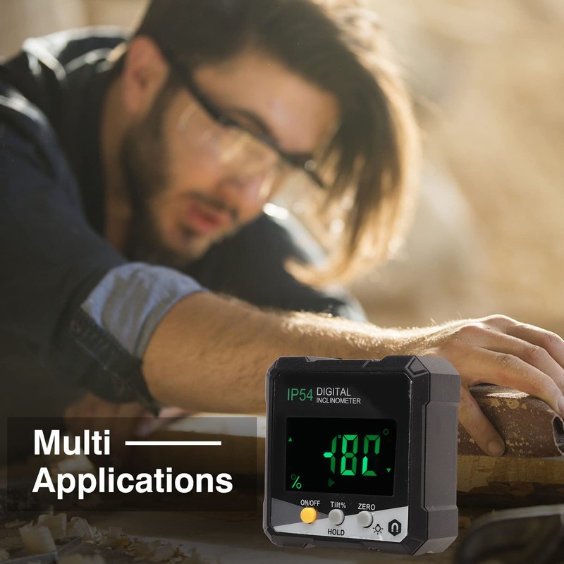 Digital Inclinometer LCD Display Protractor Magnetic Level Box Angle Finder