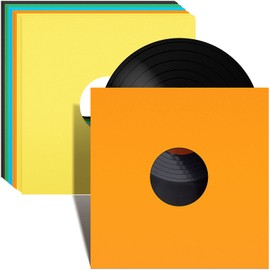 30 Pieces 12. 2 Inches Multicolor Vinyl Record Sleeves 33 RPM Inner Sleeves DIY Paper Vinyl Covers Outer Album Jackets Blank Record Paper with Holes for Storage Case Dust and Scratch Protection