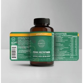 Primal Harvest Primal Multivitamin - Daily Multi-Vitamin Supplement with 21 Essential Vitamins & Minerals for Women & Men (2 Pack (30 Count))