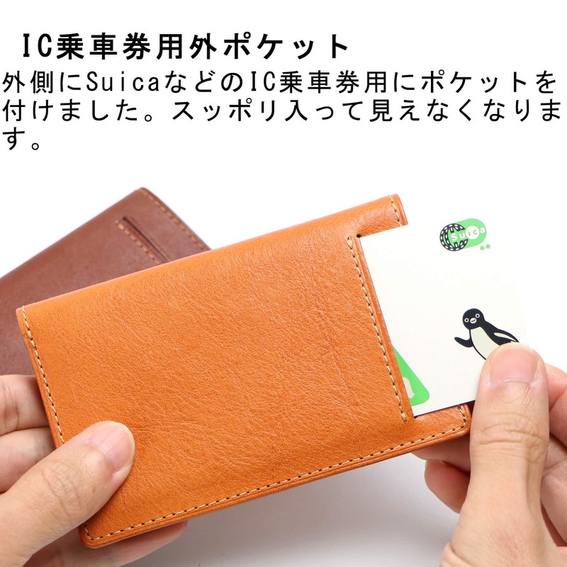 Leather Factory Dualline (Dual Line) Men's Genuine Tochigi Leather Pass