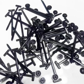 100PCS Nylon Universal Cable Tie Buckle, Universal Push Mount Cable Zip Tie Compatible, Heavy Duty Self-Locking Nylon Zip Ties Holder for Car Repair, UV Resistant Black Plastic Zipties Cinch Straps ﻿