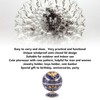 Ball Ashtray with Windproof Lid Retro Dragon Stereoscopic Relief Zinc