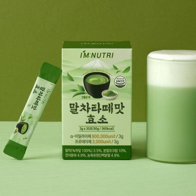 아임뉴트리 맛있는 말차라떼맛 효소 30p, 90g, 1개 I'm Nootri Delicious