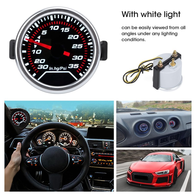 2in Turbo Boost Gauge -30-35PSI Red Pointer High Accuracy Meter
