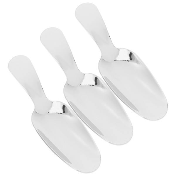 Ciieeo 3Pcs Short Handle Dessert Spoon Mini Stainless Steel Salt