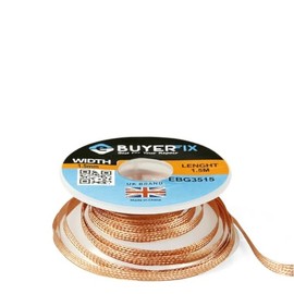 ebuyerfix Desolder Desoldering Braid Wick Wire Mop Solder Sucker Fluxed Remover (Width 2.0mm)
