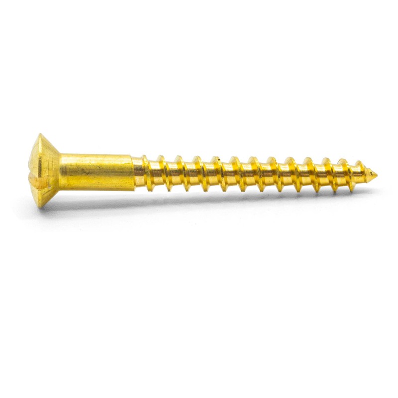 Hippo Hardware No.8 X 1" (4mm X 25mm) Solid Brass