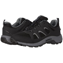 Merrell unisex child Oakcreek Low Lace Waterproof Hiking Sneaker, Black/Grey, 13 Big Kid US