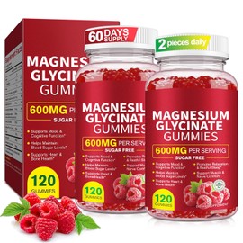 240 Count Magnesium Glycinate Gummies,600mg High Absorption Health Supplement with VIT D3, B6 & Coq10 for Sleep Support, Relaxation & Muscle Sugar Free,Vegan (240PCS)