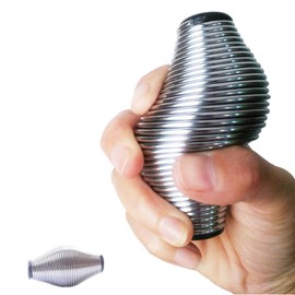 AsggBah 1 Pack Spring Metal Stress Therapy Ball & Hand Squeeze Ball - Fidget & Strength Trainer - Hand Exerciser Grip Strengthener & Squishy Tools for Wrist Rehab, Stress Relief Hand & Finger Therapy Squeeze Ball