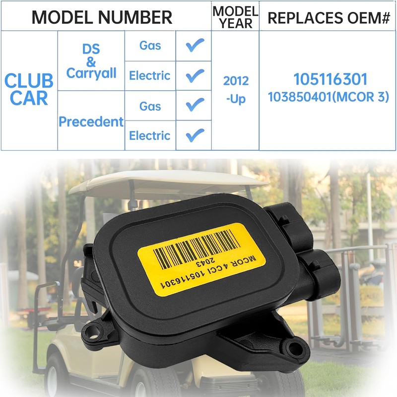 Beefento 105116301 Golf Cart MCOR 4 Conversion Throttle Potentiometer fit