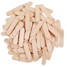 100PCS Mini Wood Craft Sticks, Ice Cream Sticks, Treat Popsicle Stick, Natural Wooden Food Grade Craft Stick, for Homeschool Arts and Crafts, Waxing Supplies, Classroom Art Supplies