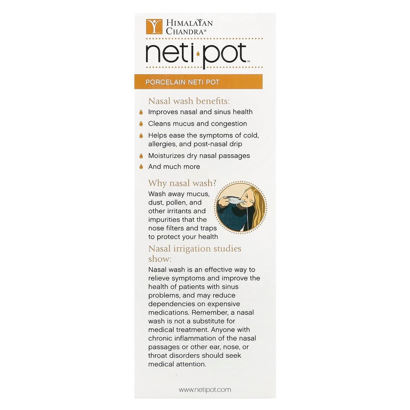 Himalayan Institute Ceramic Neti Pot - Pack of 2