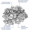 YUEARN 1/4"-20 U-Style Clip-On Nut, Stainless Steel Regular Extruded U-Nut,