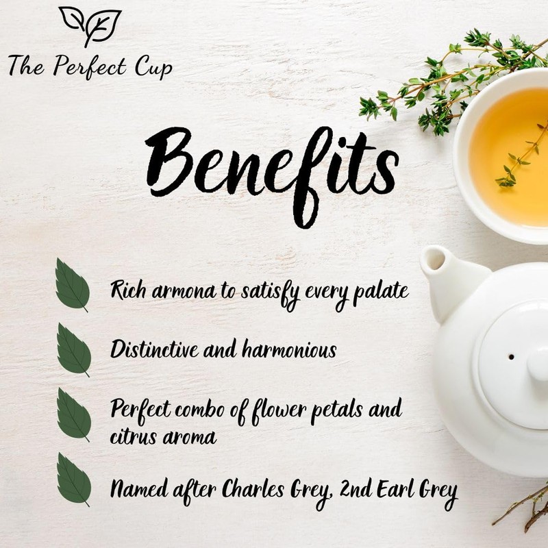 Earl Grey Blue Flower Loose Leaf Black Tea, Bergamot Oil,