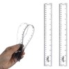 Grevosea 2 PCS Flexible Ruler, 12 Inch Clear Plastic Ruler