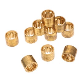 Totority 20Pcs Snooker Copper Hoops Billiard Replacement Ferrules for Pool Cues Durable and Smooth Billiard Head Accessories Easy to Install Threaded Design
