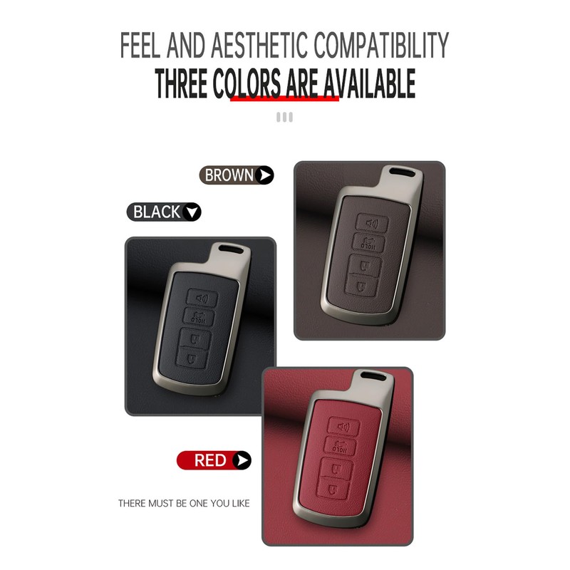 ontto 4 buttons Key Fob Cover Fit for Toyota RAV4