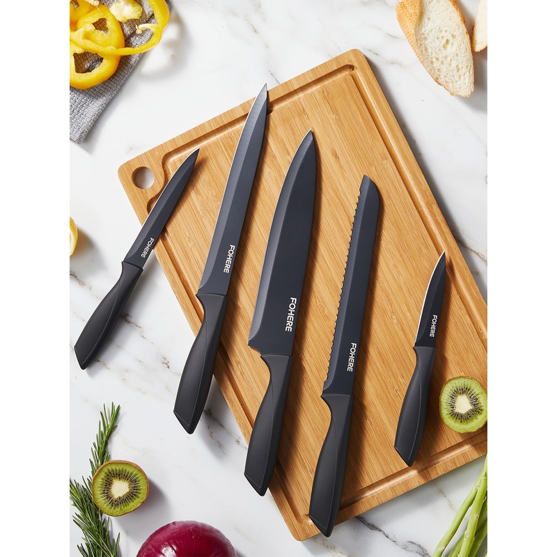 Knife Sets for Kitchen with Block, FOHERE 14 Pcs Kitchen