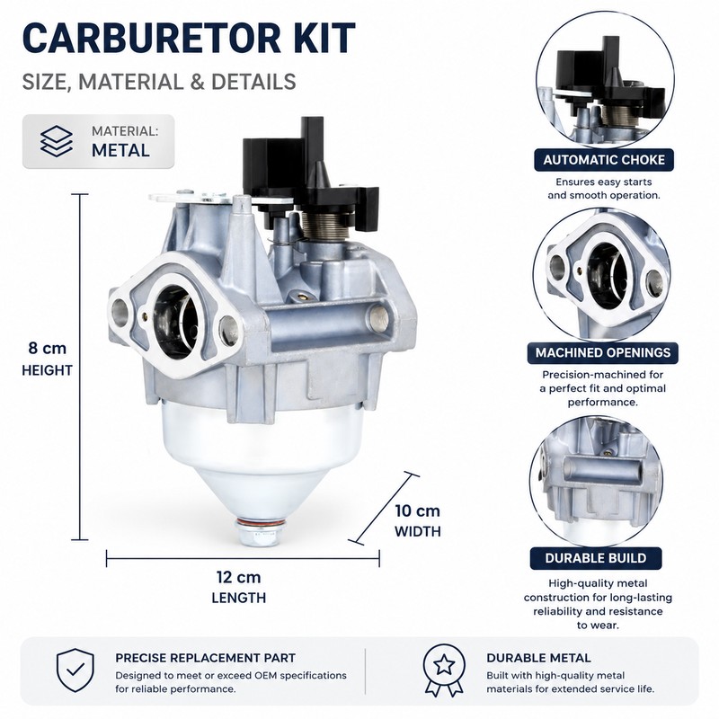 GCV160 Carburetor Kit with Automatic Choke – Replacement Carb for
