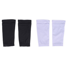 Ahvqevn 2 Pairs Soccer Leg Guards Socks Soccer Leg Guards Sleeve Shin Pad Holder for Kickball Running Cycling S