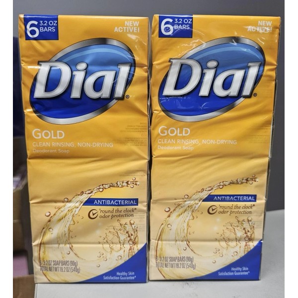 Dial 2 X DIAL GOLD Antibacterial soap 6 bar pks