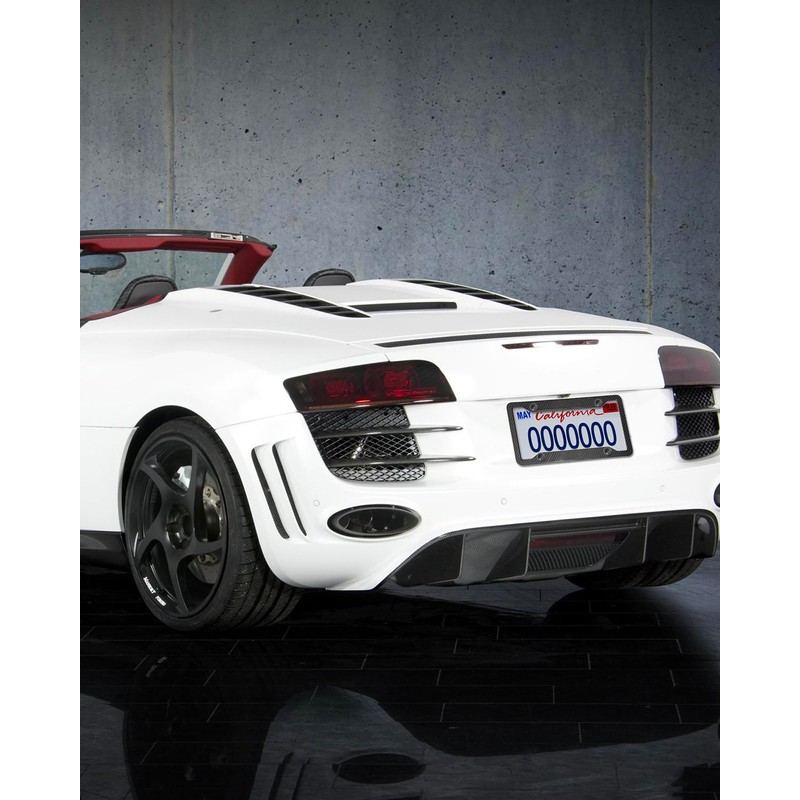 ZXFOOG Carbon Fiber License Plate Frames- 2 Pack Black Aluminum
