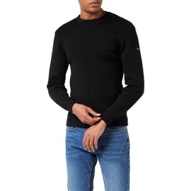 Armor Lux Men's 1901 Plain Long Sleeve Jumper - Black - Small