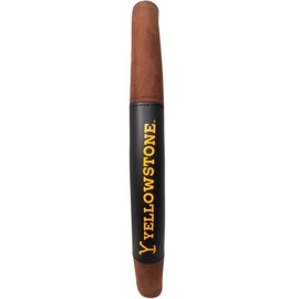 Plasticolor 006781R01 Yellowstone Logo Suede Leather Brown and Black Steering Wheel Cover