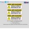 8.5" x 3" Vehicle's Speed Monitored By GPS Laminated Vinyl