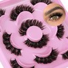 Natural False Eyelashes Fluffy Mink Lashes 3D Wispy D Curl