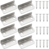 ITROLLE 8PCS Metal Reliable Efficacy Angled Drawer Lock Strike Plate