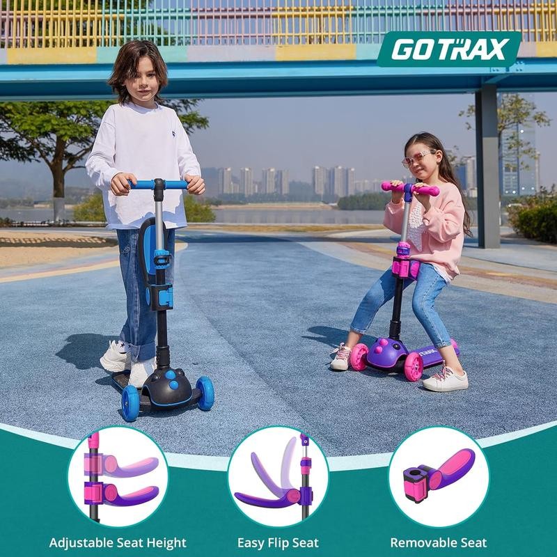 Gotrax KS3 Pro Kids Scooter: Light-Up Wheels, Foldable Design, Anti-Slip