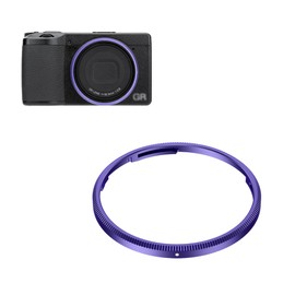 JJC Metal Lens Decoration Ring Compatible with Ricoh GR IIIx GR3x Camera Replaces Ricoh Original GN-2 Ring Cap (Purple)