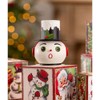 Bethany Lowe Vintage Surprised Snowman Container 4.25" TF3276