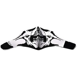 CHROME CRANE MK007 Men's Face Guard, Skull, Sports Design, Cold Protection, UV Protection, Cycling, Black