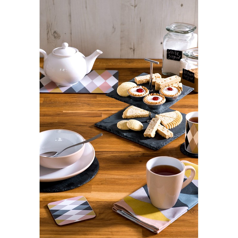 Premier Housewares Cirque Placemats - Set of 4, Grey, H2
