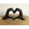 Haute Collage Hands Love Gesture Sculpture Antique-Silver Gold Bronze Colour