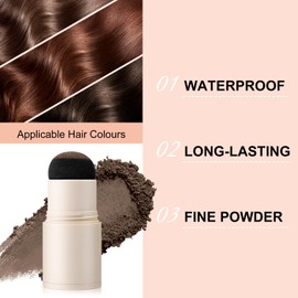 Boobeen Hairline Powder Stick, Hair Root Touch Up, Waterproof Hair Shadow Contour Stick, Women & Men Hair Toppers for Thinning Hair(Grey)