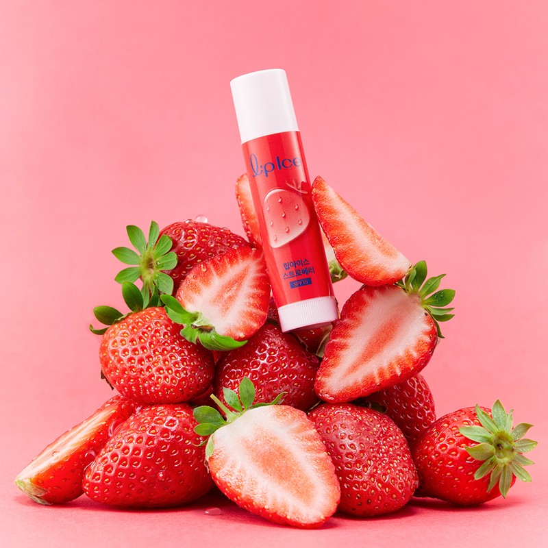 Mentholatum Lip Ice Lip Balm Strawberry 3.5g, 4 pieces /
