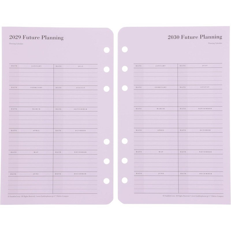 Franklin Planner 7 Habits Daily Refill, 12 Month Edition, Begins