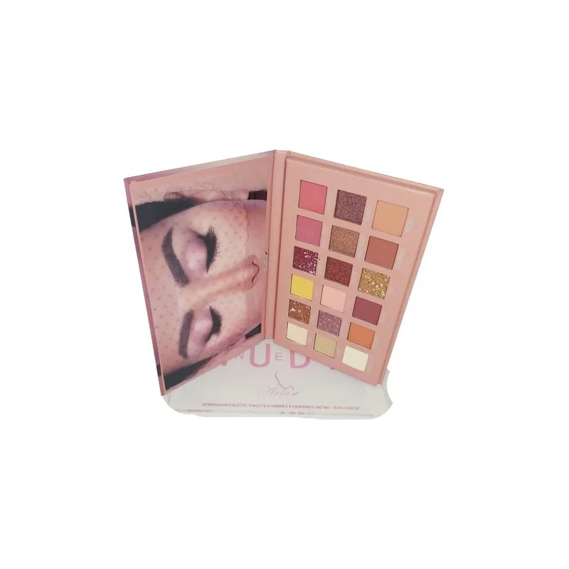 Paleta Huda Beauty The New Nude 18 Sombras Waterproof Axiu
