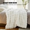 Plush & Plaid Faux Fur Throw Blanket for Couch Sofa,