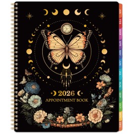 2026 Appointment Book/Planner - Appointment Book 2026, January 2026 - December 2026, Daily/Hourly Planner 2026, Weekly appointment book with 30-Minute Increments, 9" x 11", Twin-Wire Binding + Colorful Tabs + Pocket