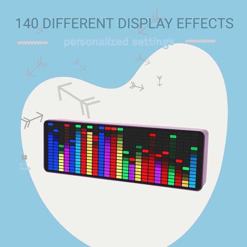 exsulity Led Music Spectrum Display, 384 LED RGB Colorful,1624 Segment
