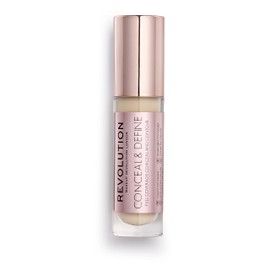 Makeup Revolution Conceal and Define Concealer, Full Coverage & Matte Finish, C3.5 for Fair/Light Skin Tones, Vegan & Cruelty-Free, 0.7 Fl Oz
