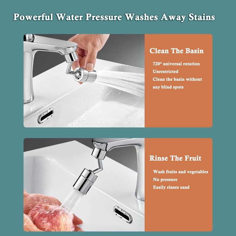 Xinlon Aerators for Taps, 720° Swivel Tap Attachment - Practical