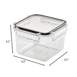 gotman Crystal Lock Airtight Food Storage Containers with Lids Set | BPA-Free Meal Prep Container | Microwave, Freezer and Dishwasher Safe Leak-Proof | Kitchen Fridge Organizer Fruit Boxes(47.3oz)