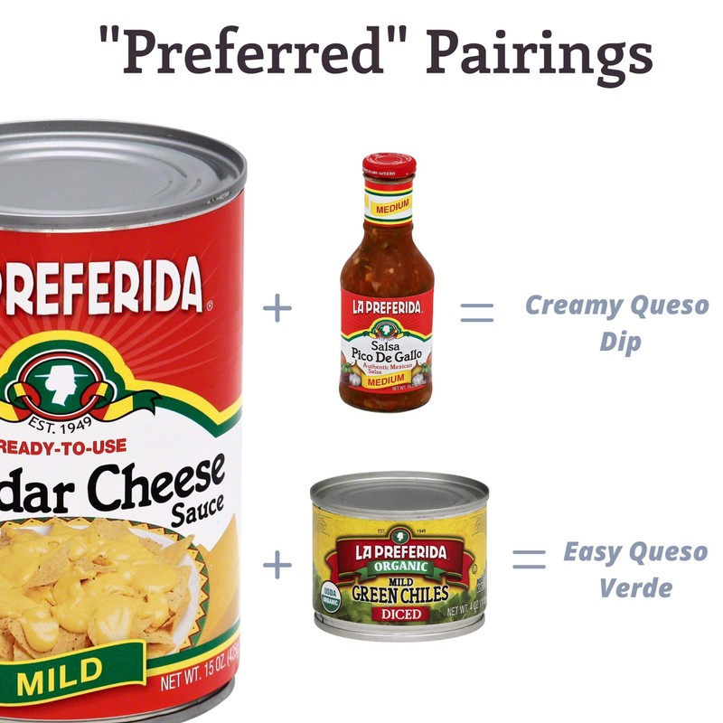 La Preferida Mild Cheddar Cheese Sauce (Velvety, Ready-to-Pour Canned Cheese)