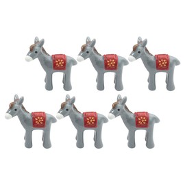Cabilock Pack of 18 Micro Ornaments Animal Figures Outdoor Decoration Garden Accessories Animal Figures for Garden Animal Ornament for Garden Mini Animals Miniature Donkey Figures Small Donkey Mini